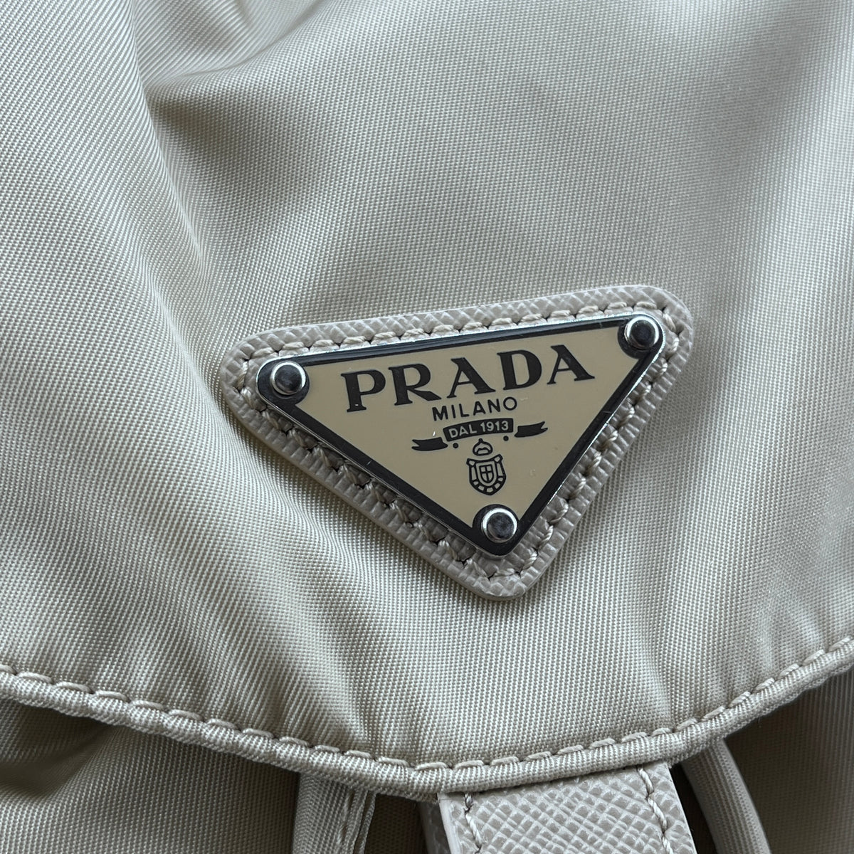Prada Yellow beige nylon Backpack