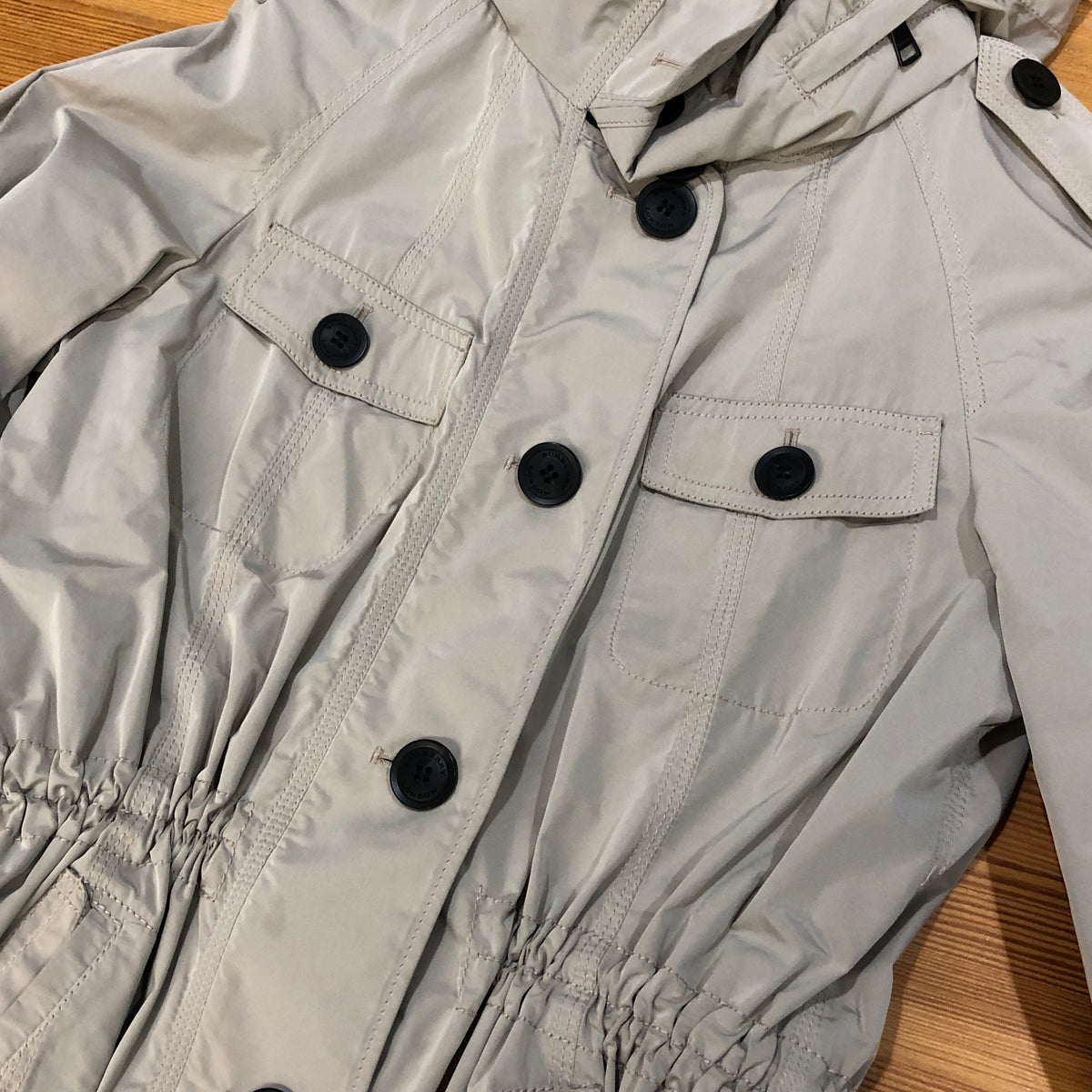 Burberry Tan Hooded Short Trench Jacket US size 10