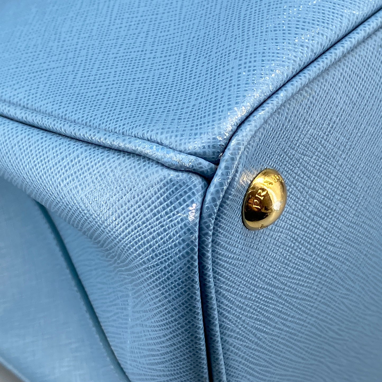 Prada Medium Blue Saffiano Galleria Handbag