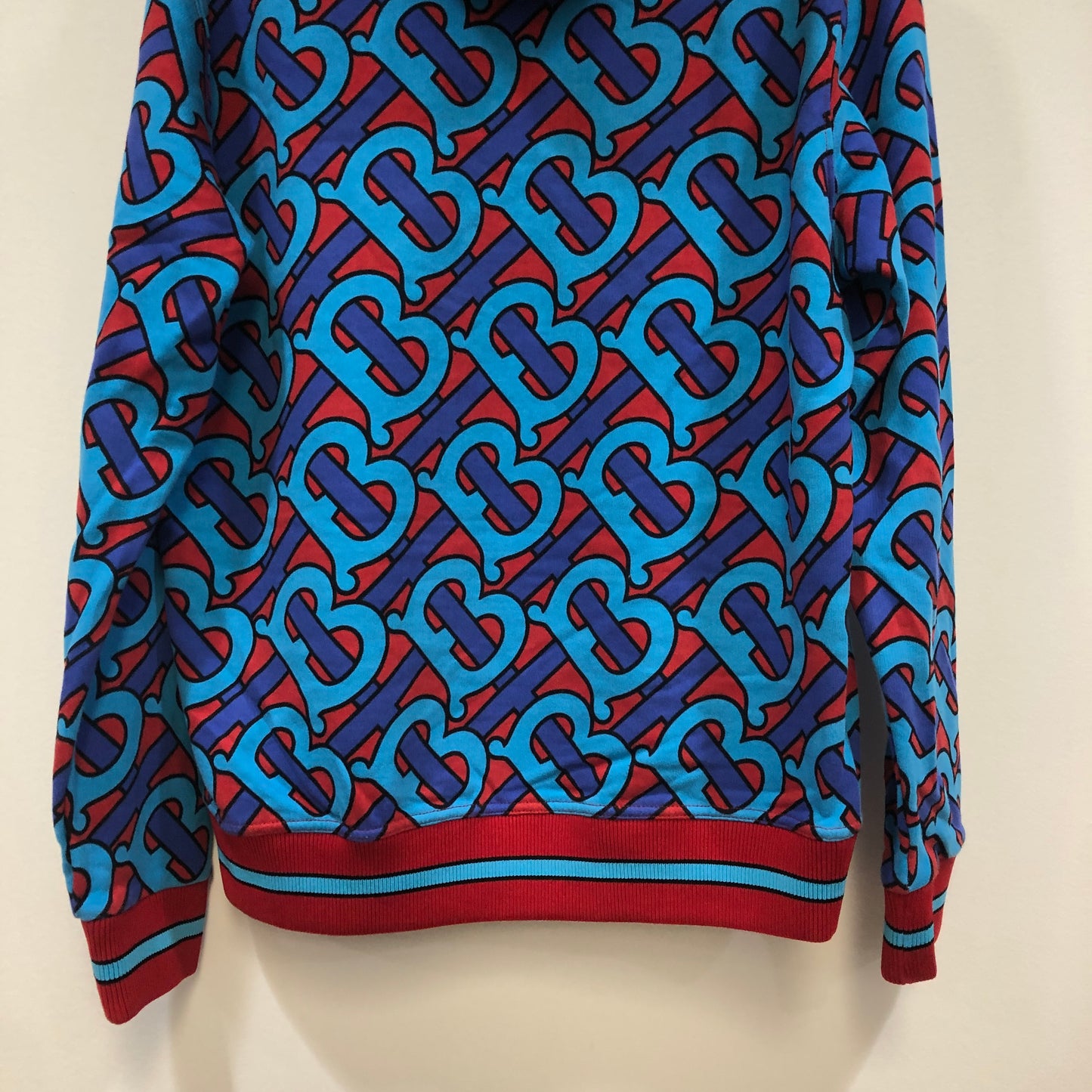 Burberry Monogram Print Hoodie Size S Multicolor