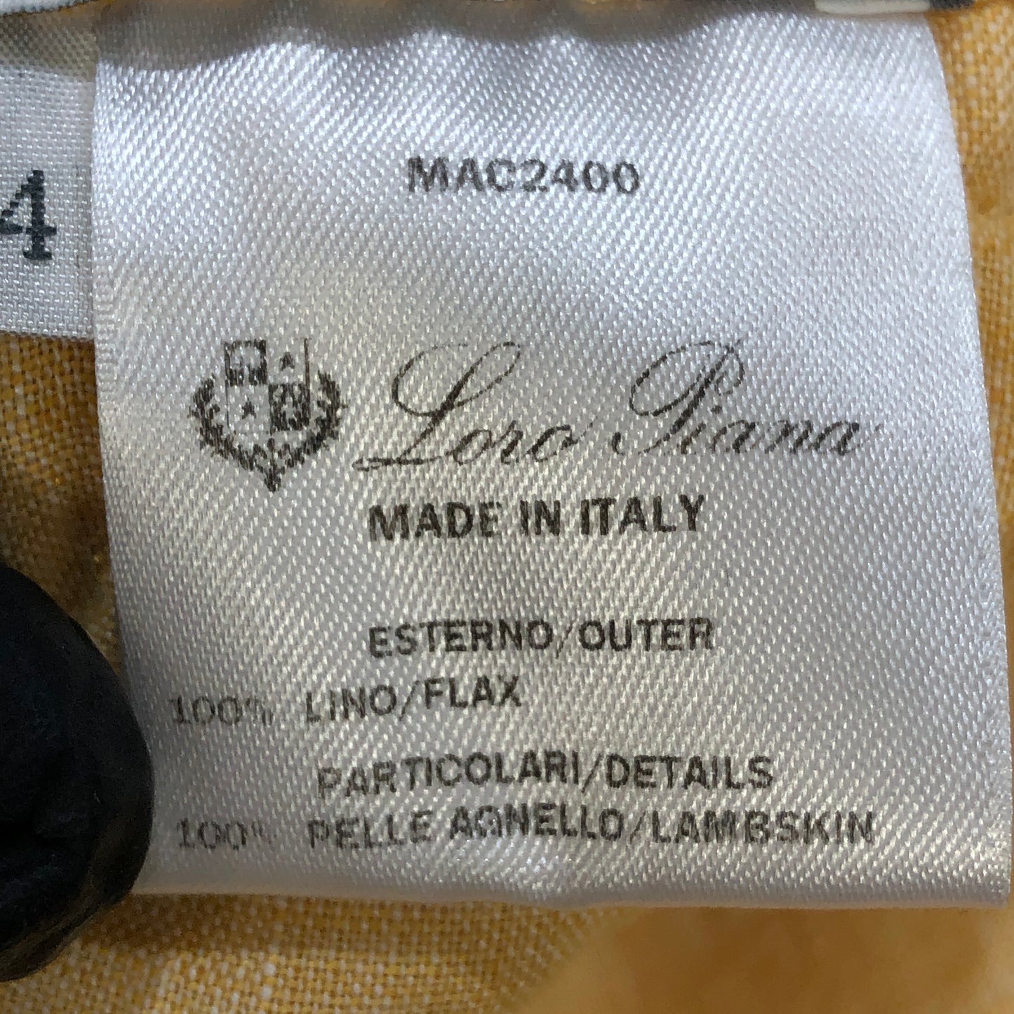 Loro Piana Butter Yellow Linen Shorts Size 44