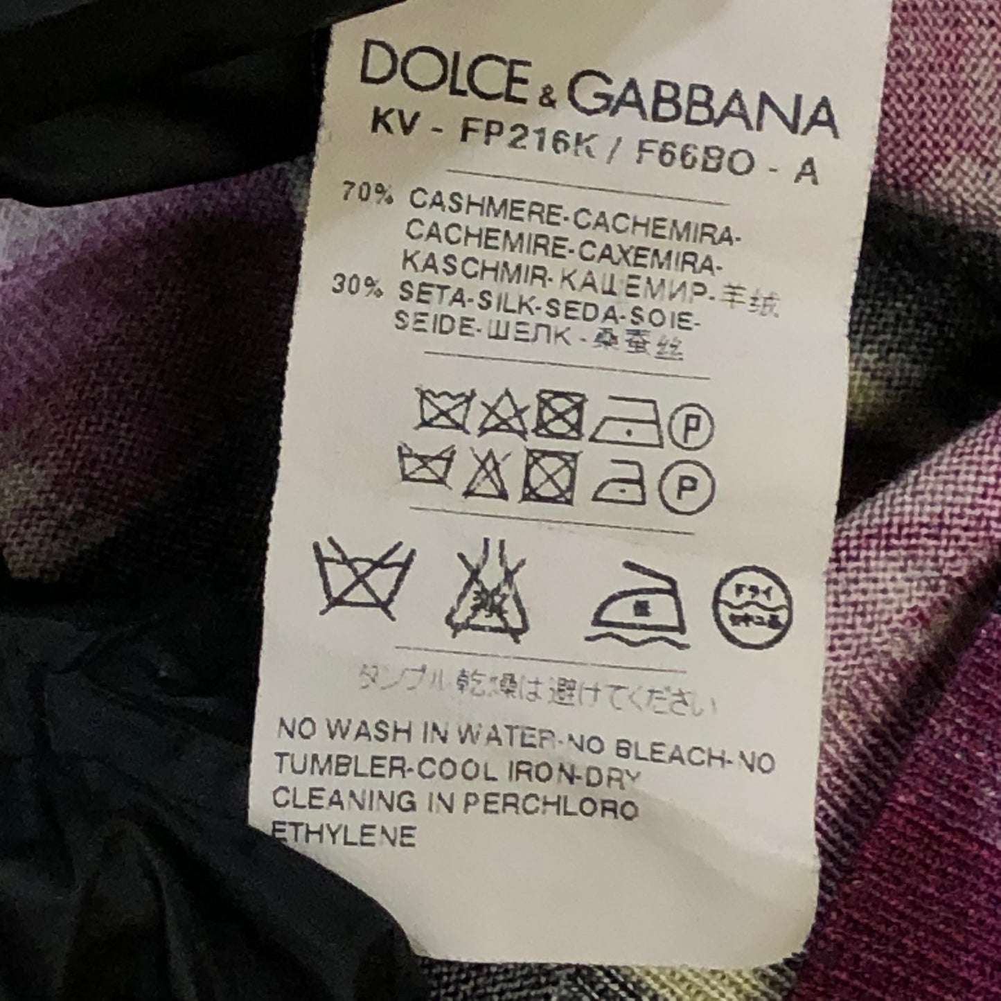 Dolce & Gabbana Black Purple Floral V‑Neck Long Sleeve Top 44
