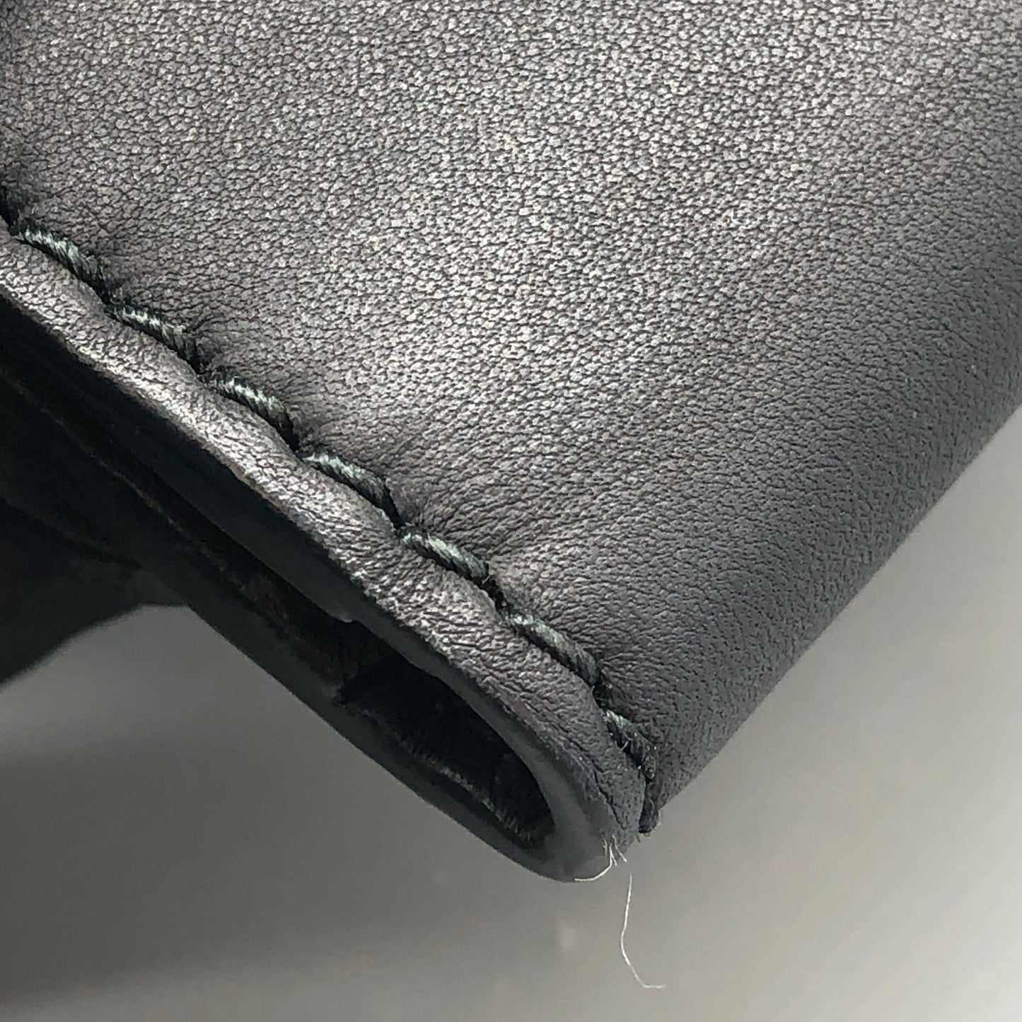 Christian Dior Black Leather Compact Wallet