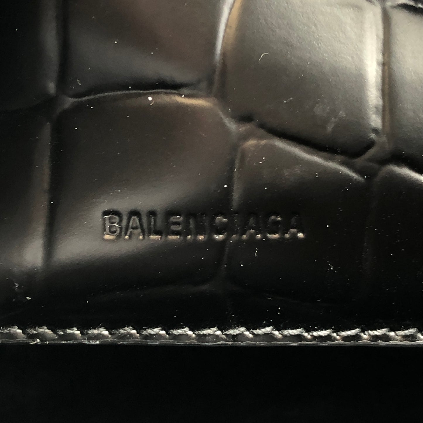 Balenciaga Neo Classic Mini Croc-Embossed Leather Bag