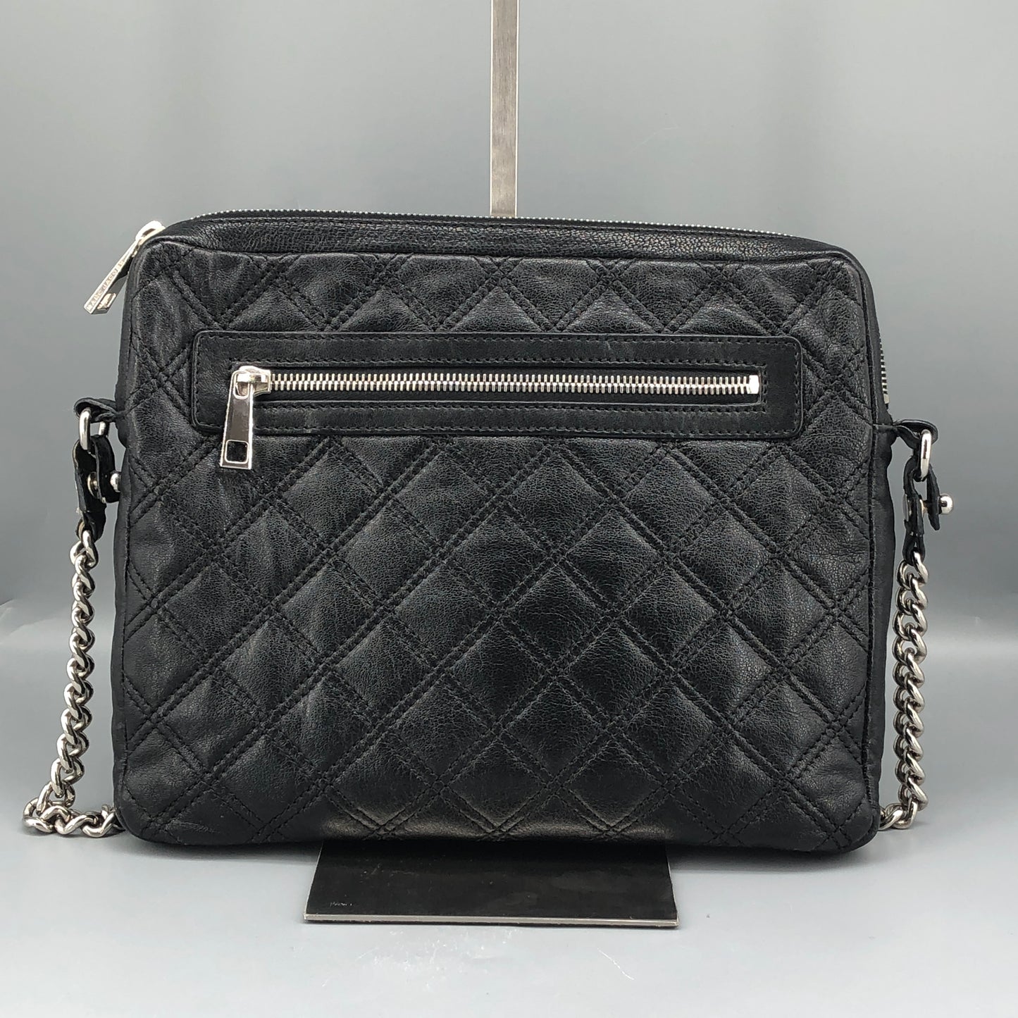 Marc Jacobs Quilted Leather Chain Crossbody Bag Black