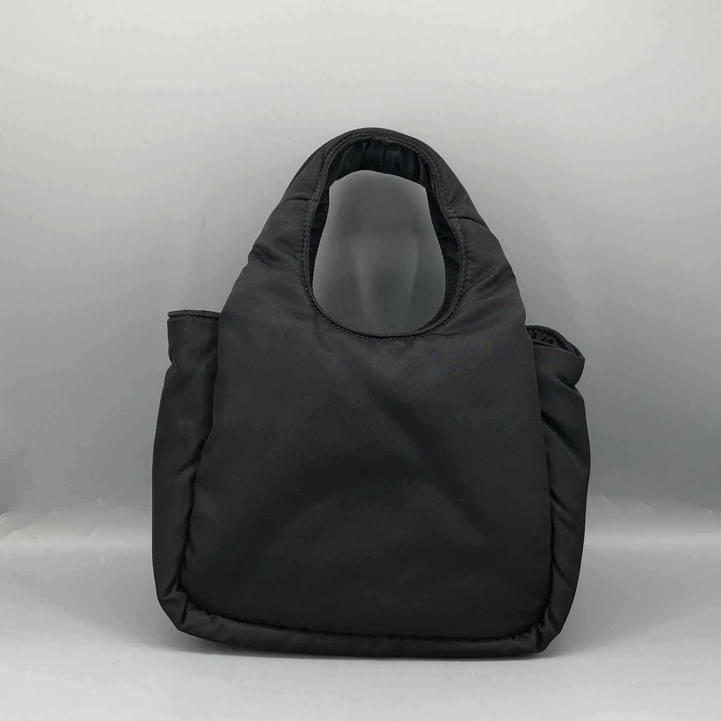 Prada Mini Padded Re-Nylon Tote Bag with Bow Detail Black