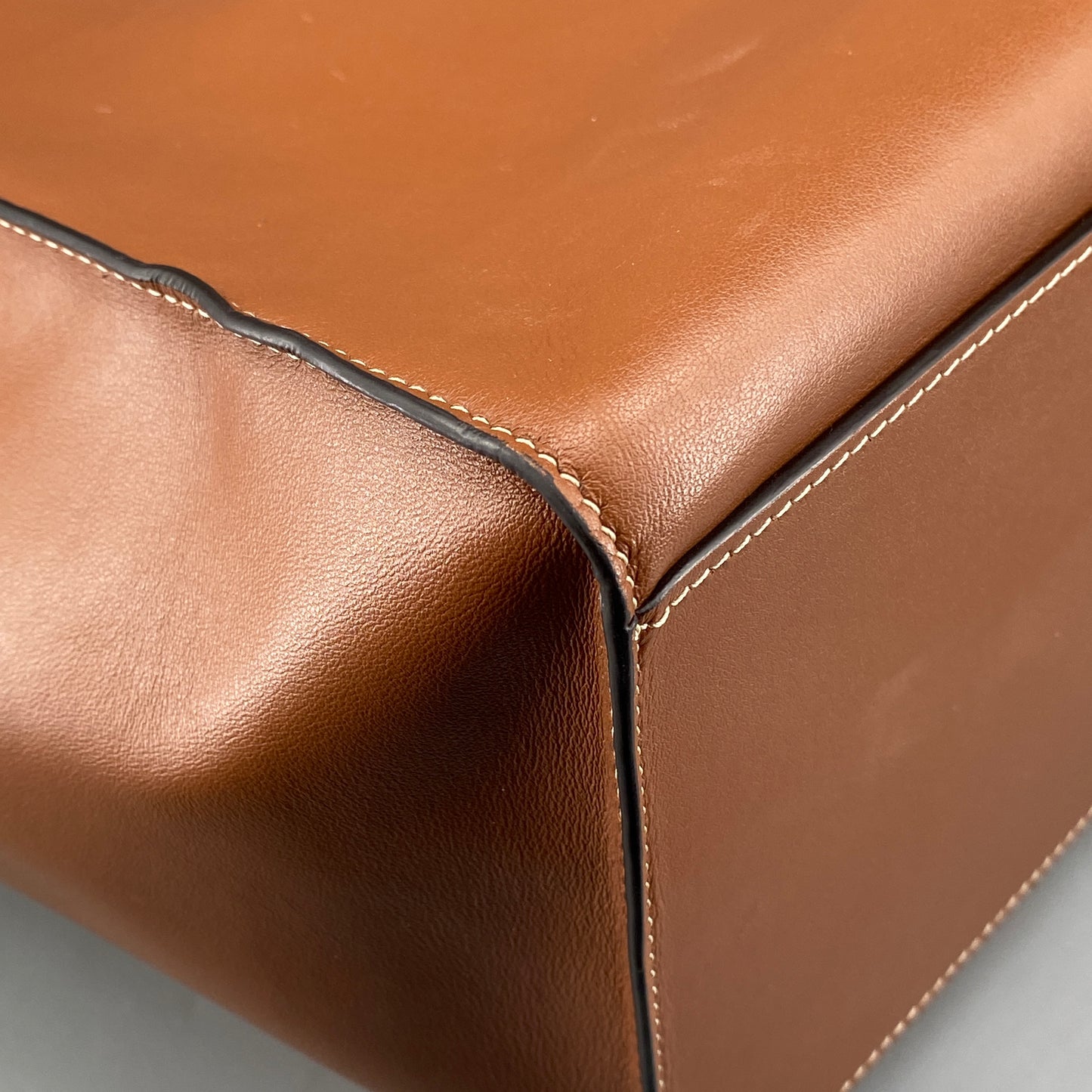 Celine Caramel Cabas Phantom Calfskin Leather Tote Bag