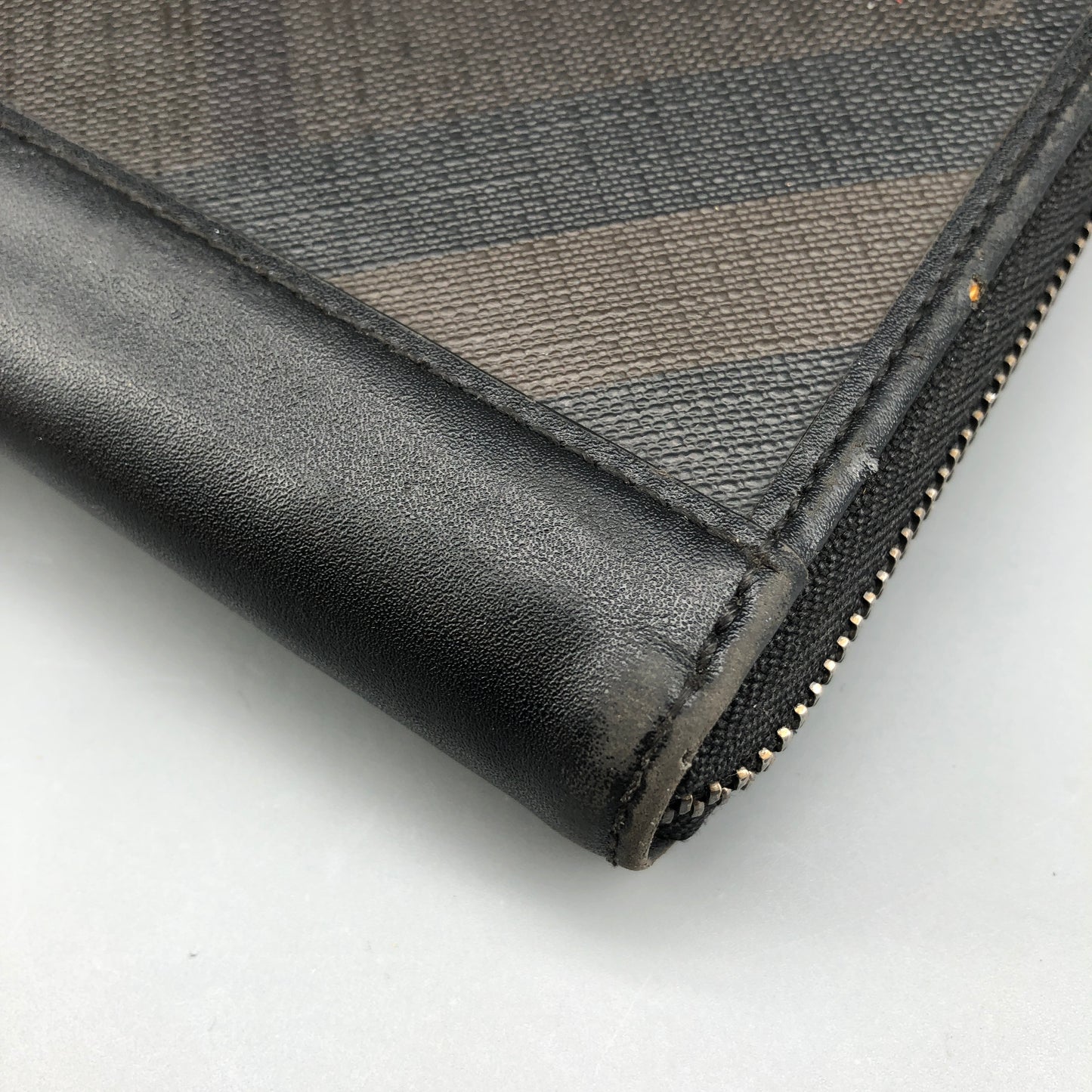 Burberry Check Zip-Around Wallet Black
