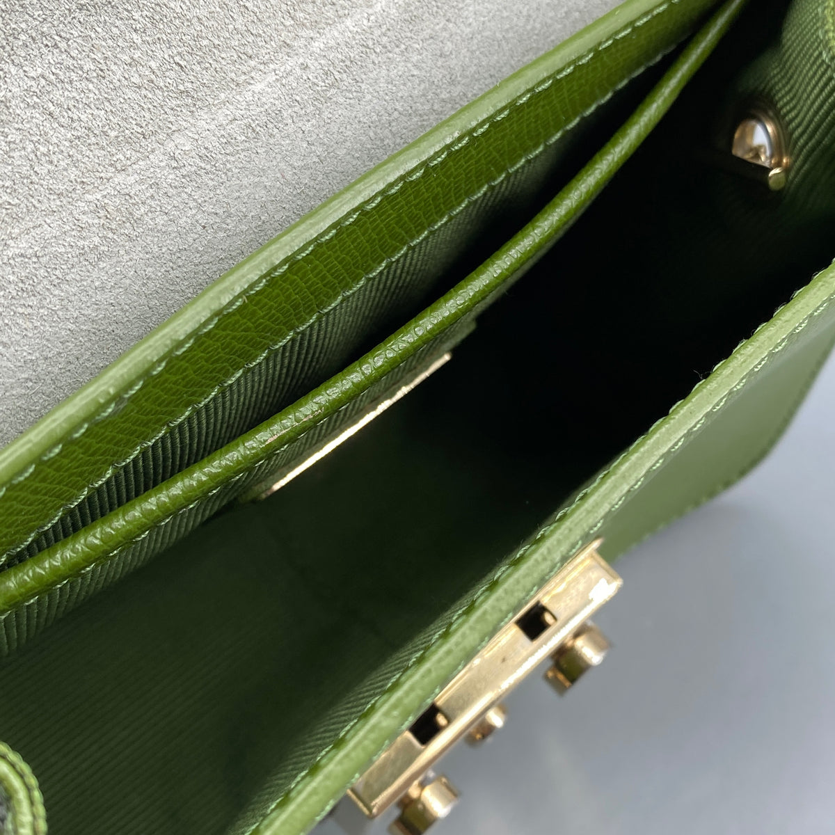 Furla Metropolis Green Leather Crossbody Bag