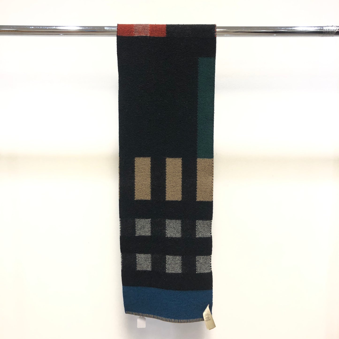 Burberry Multi‑Color Geometric Block Knit Scarf 182×30cm