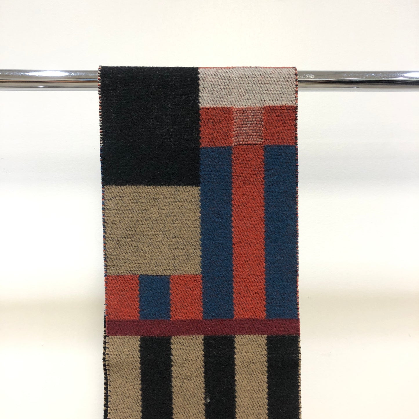 Burberry Multi‑Color Geometric Block Knit Scarf 182×30cm
