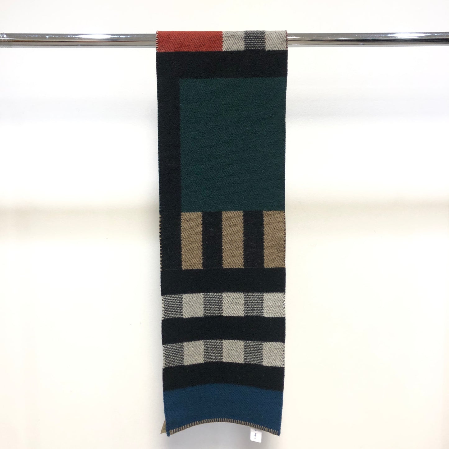 Burberry Multi‑Color Geometric Block Knit Scarf 182×30cm