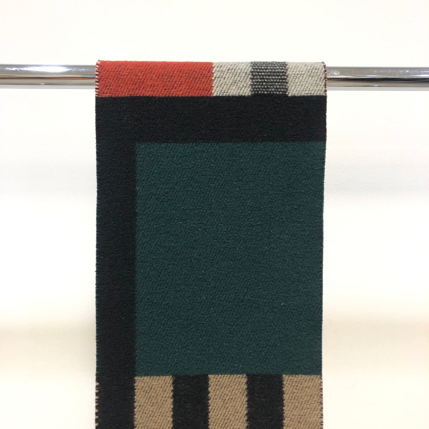 Burberry Multi‑Color Geometric Block Knit Scarf 182×30cm
