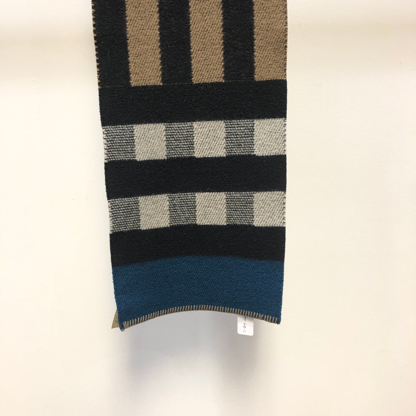 Burberry Multi‑Color Geometric Block Knit Scarf 182×30cm