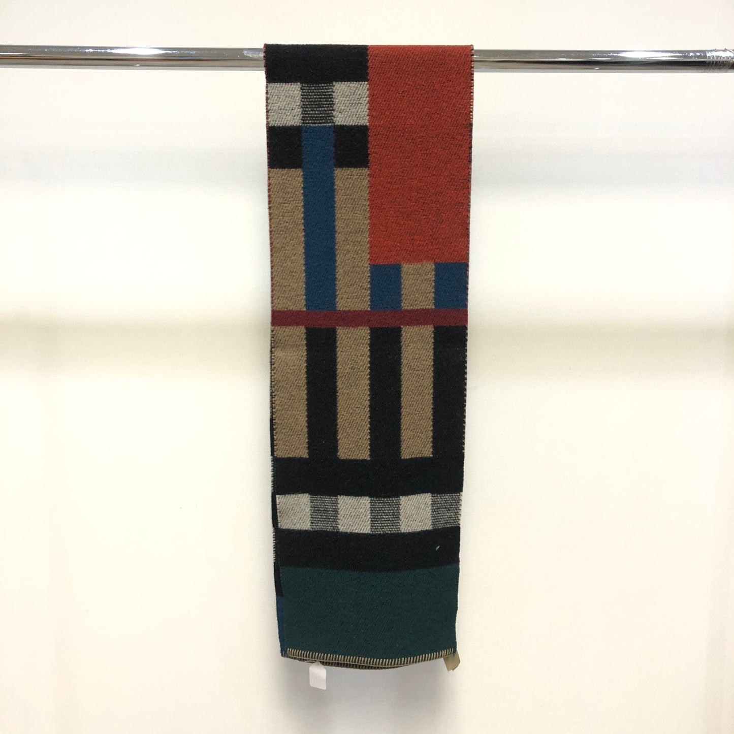 Burberry Multi‑Color Geometric Block Knit Scarf 182×30cm