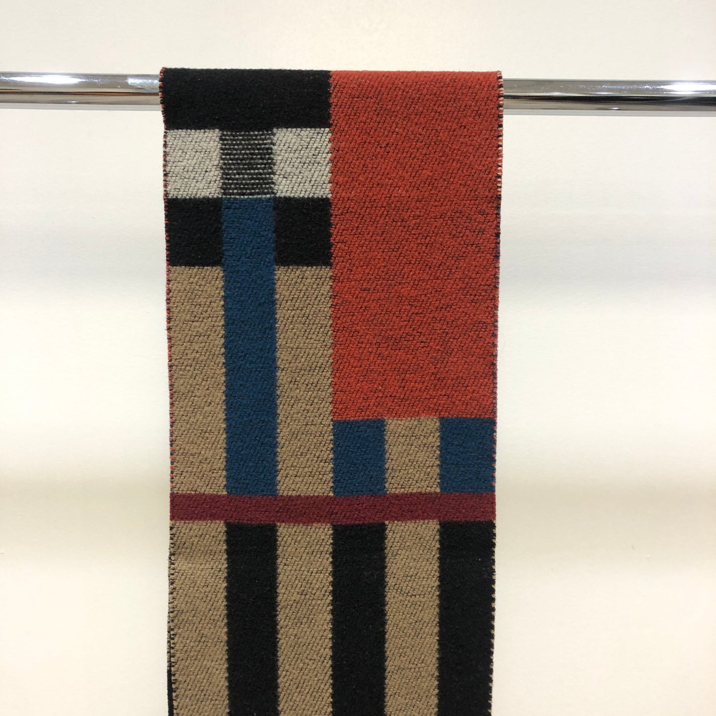 Burberry Multi‑Color Geometric Block Knit Scarf 182×30cm
