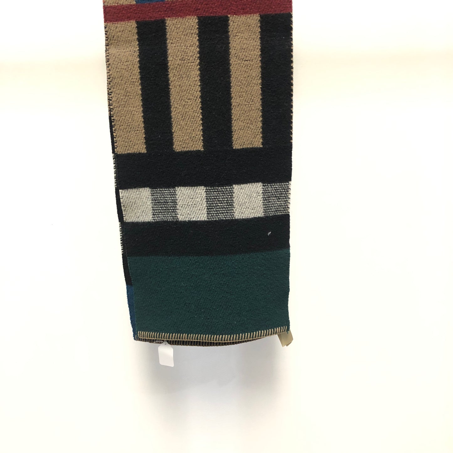 Burberry Multi‑Color Geometric Block Knit Scarf 182×30cm