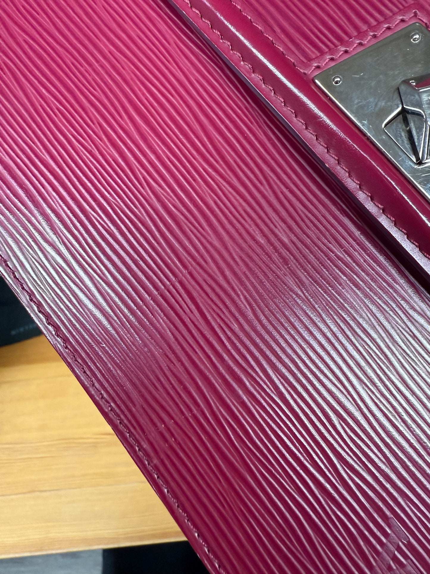 Louis Vuitton Red Epi Sevigne Top Handle Bag