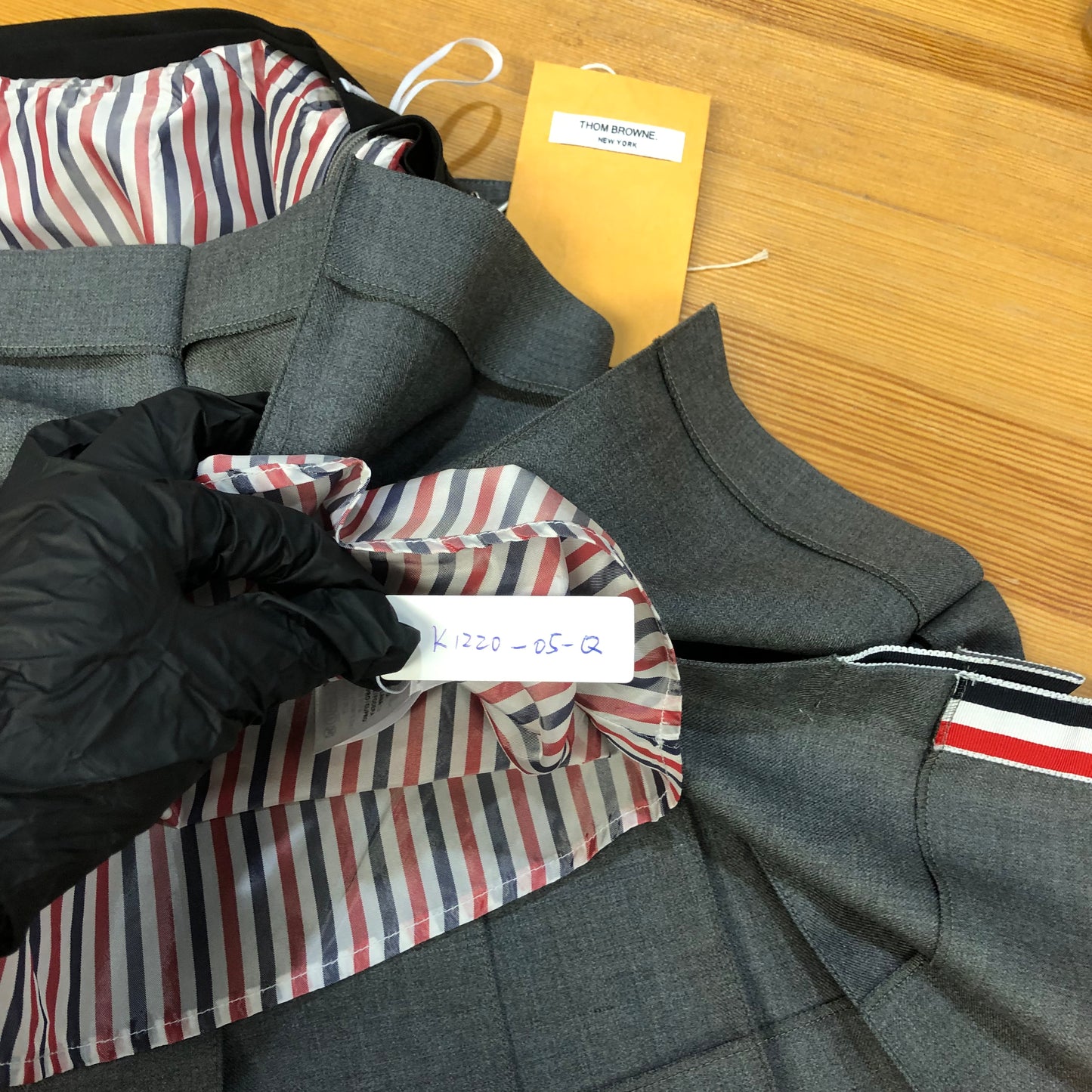 Thom Browne Grey Wool Pleated Skirt Size 40