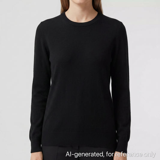 Burberry Brit Crew Neck Wool Knit Sweater Size M Black P2P 19.5-22 Inches