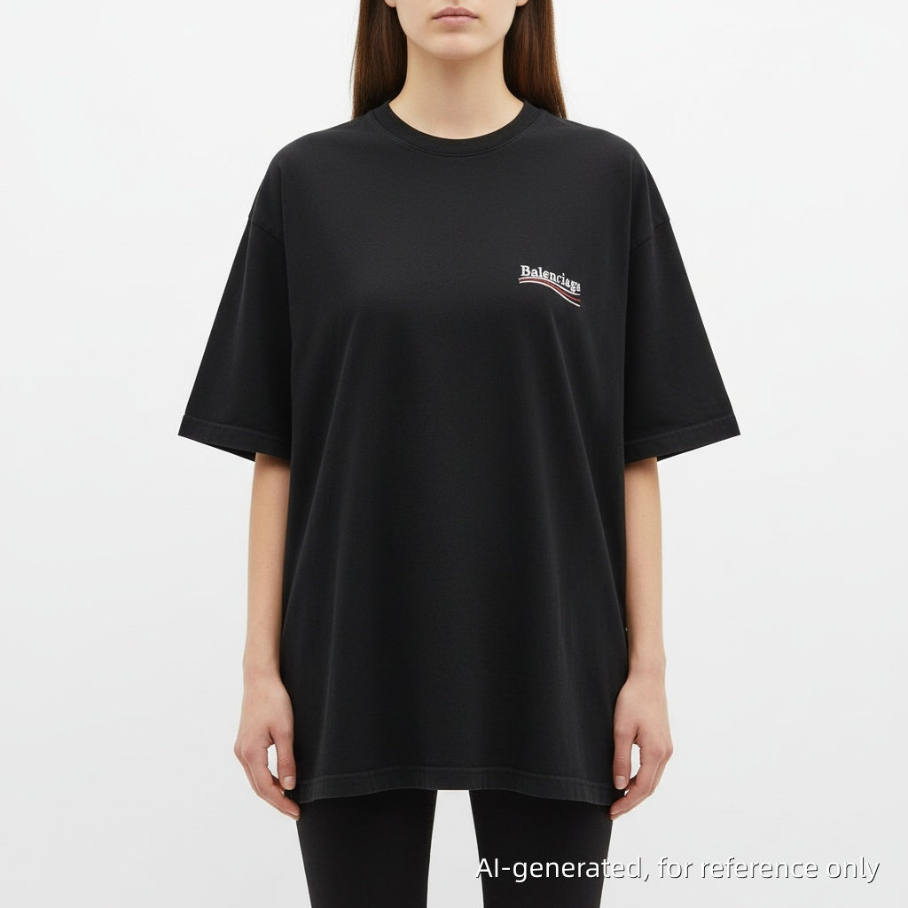 Balenciaga Logo T-Shirt Size XS Black