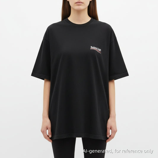 Balenciaga Logo T-Shirt Size XS Black