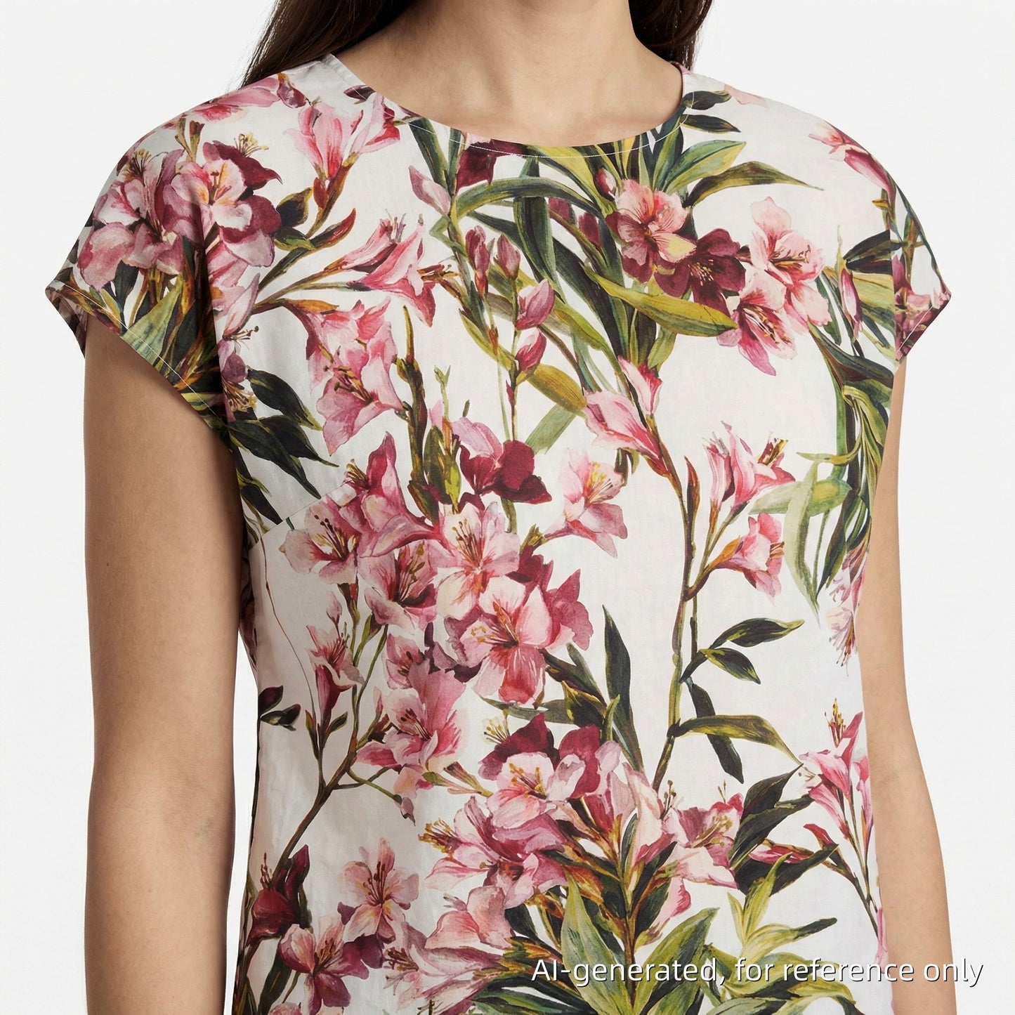 Dolce & Gabbana White Floral Print Cap Sleeve Blouse Size 38