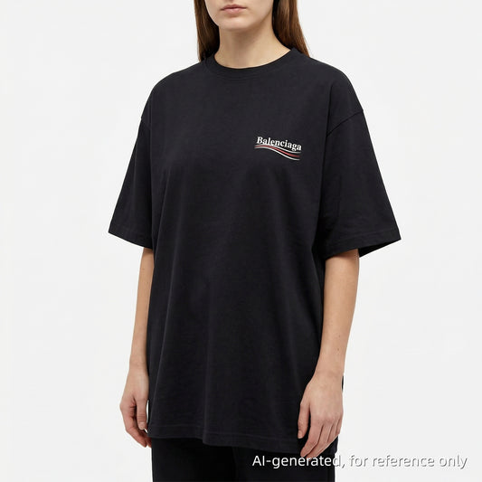 Balenciaga Black Logo Print T-Shirt Size S