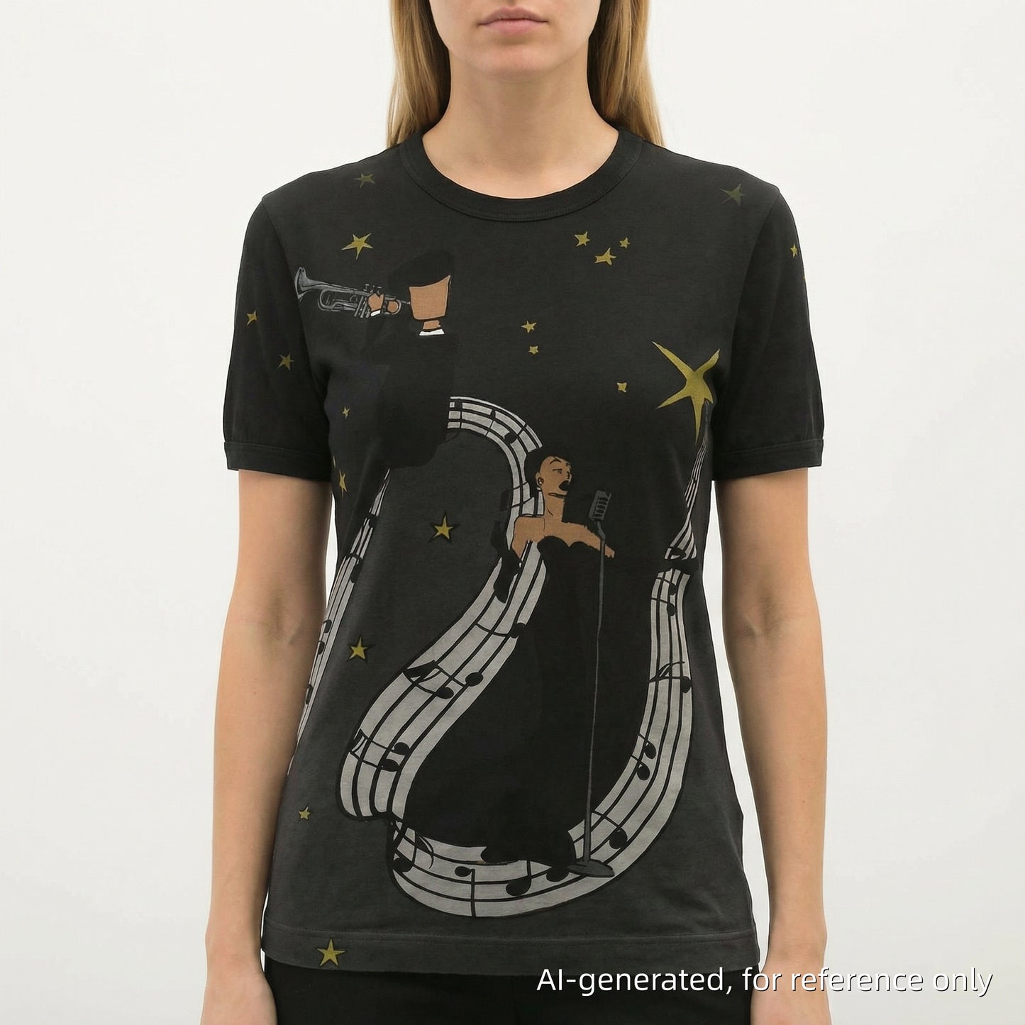 Dolce & Gabbana Black Piano Graphic T-Shirt Size 46