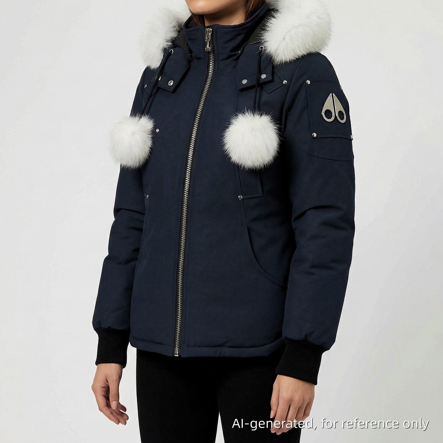 Moose Knuckles Navy Blue Parka Jacket Size M