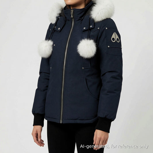 Moose Knuckles Navy Blue Parka Jacket Size M