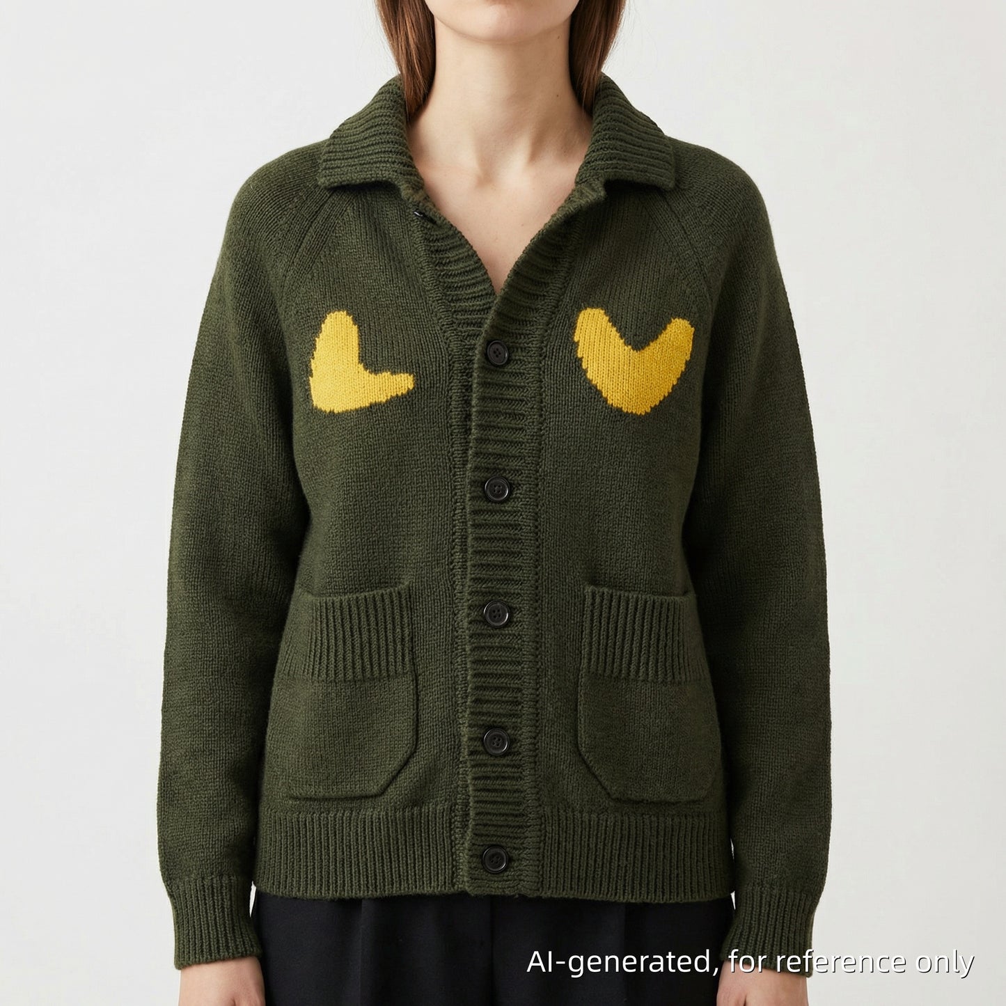 Louis Vuitton Dark Green Tiger Intarsia Cardigan Size XS