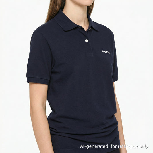Miu Miu Dark Blue Short Sleeve Polo Shirt