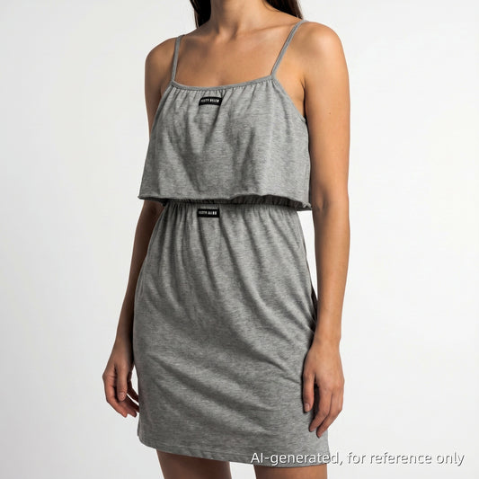Miu Miu Grey Cotton Camisole & Midi Skirt Set Size XS