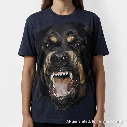 Givenchy Navy Blue Rottweiler Print T-Shirt Size XS