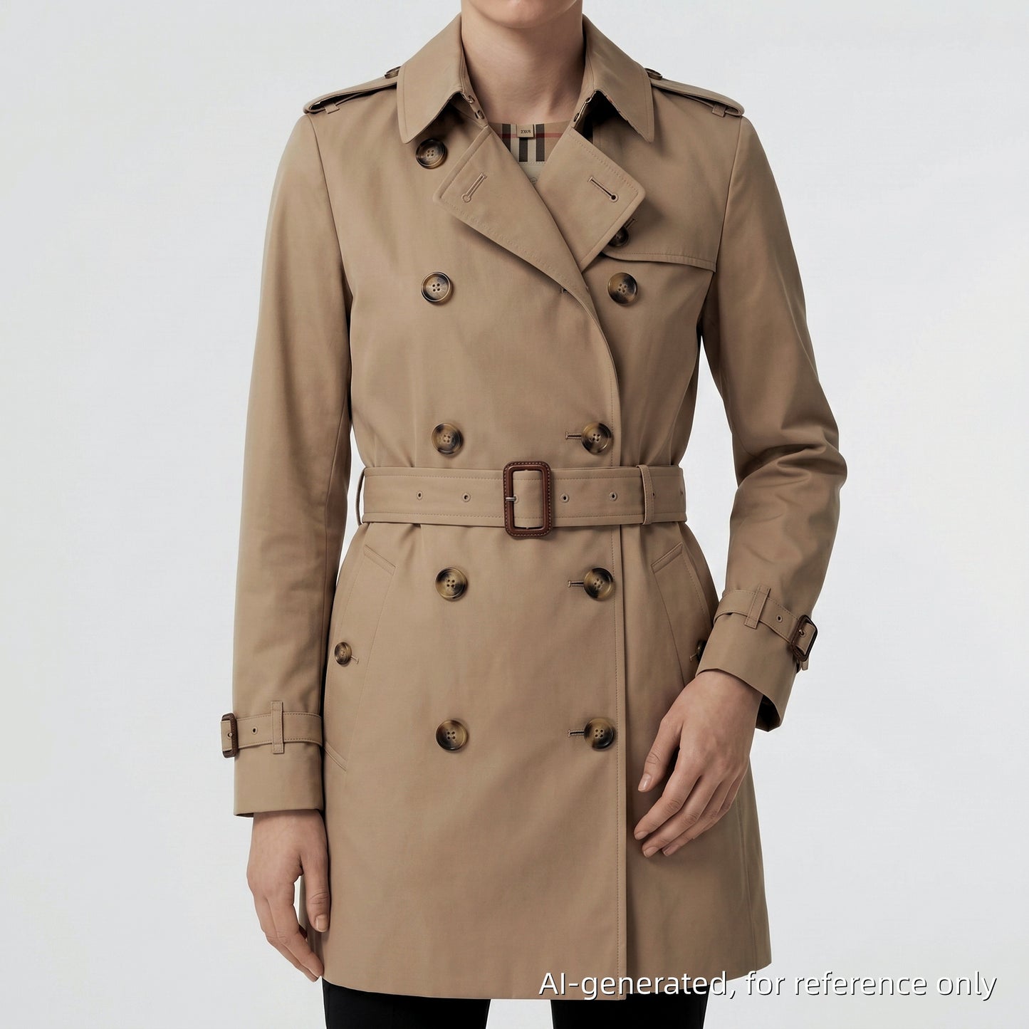 Burberry Kensington Heritage Trench Coat UK 8 Khaki