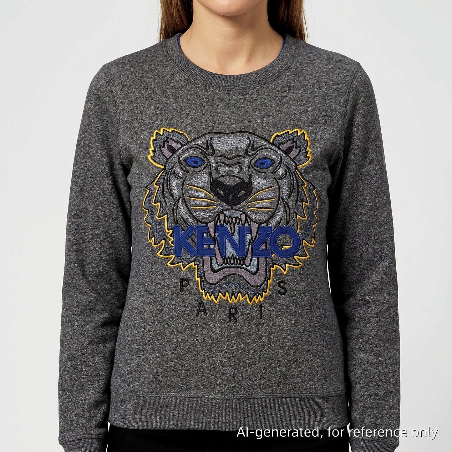 Kenzo Tiger Logo Sweatshirt Size S Grey