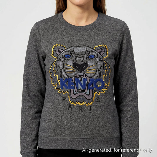 Kenzo Tiger Logo Sweatshirt Size S Grey