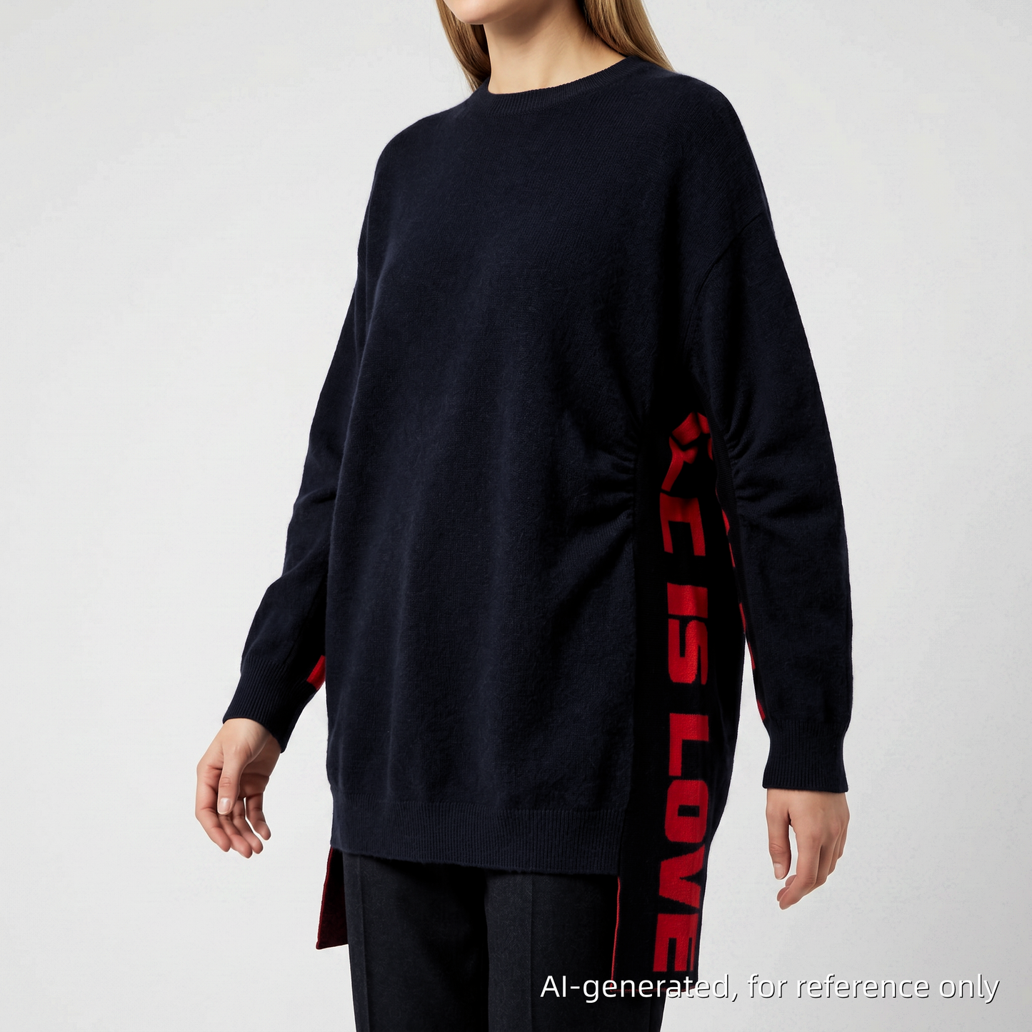 Stella McCartney Knit Sweater Size 40 Navy Blue/Red
