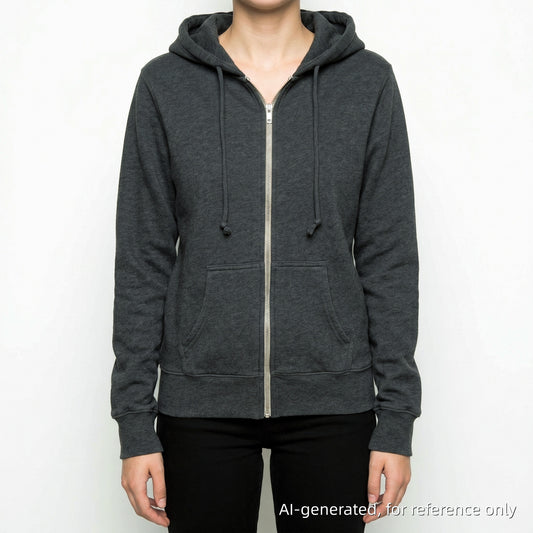 Brandy Melville Zip-Up Hoodie 160/84A Grey