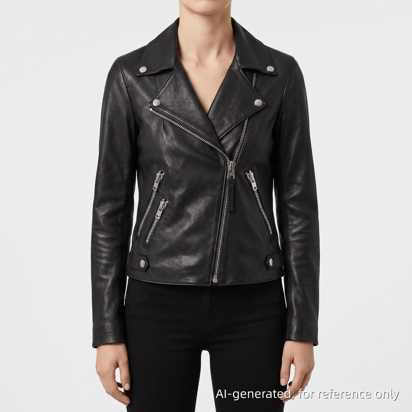 Mackage Black Leather Biker Jacket Size XS