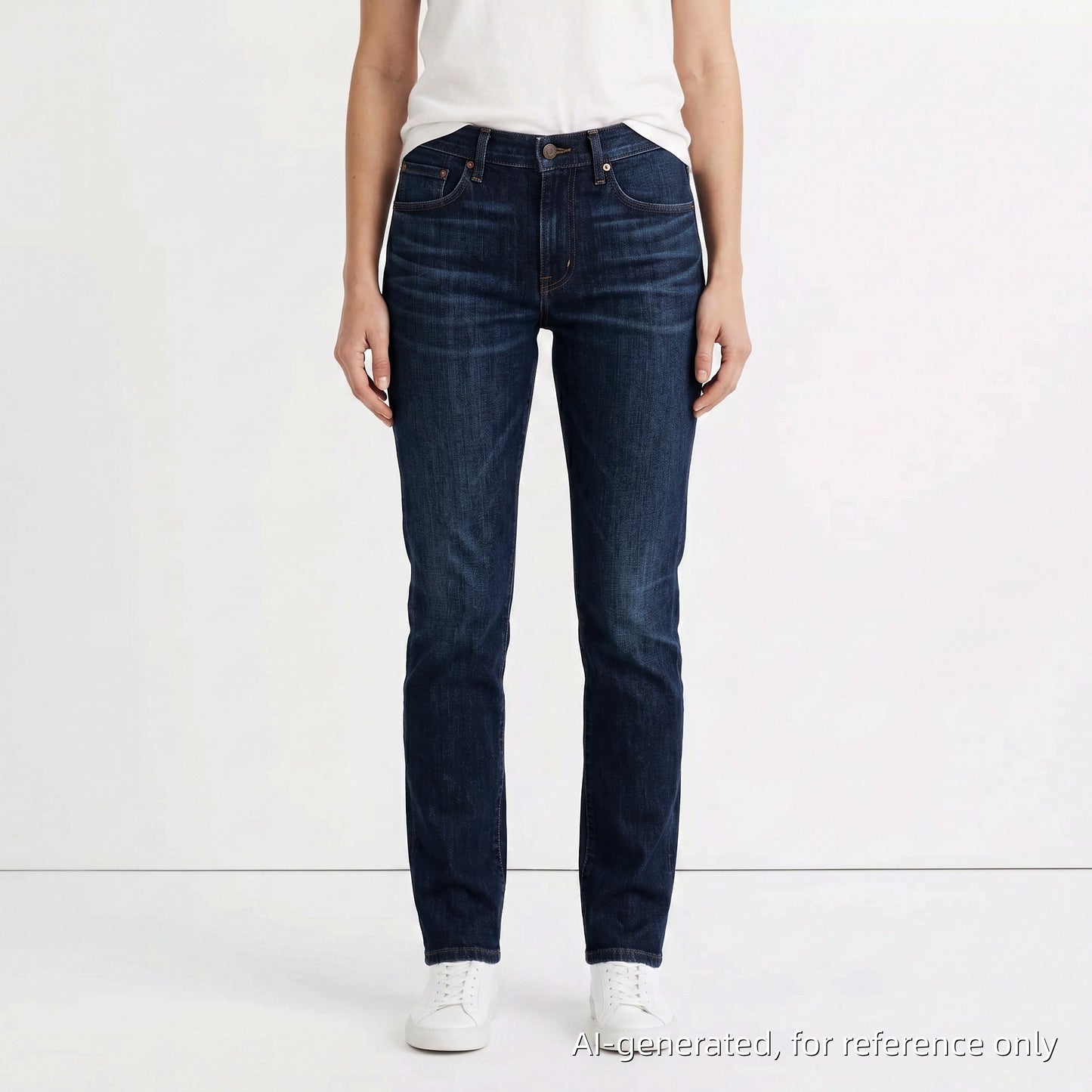 Ami Paris Blue Straight-Leg Denim Jeans Size 29