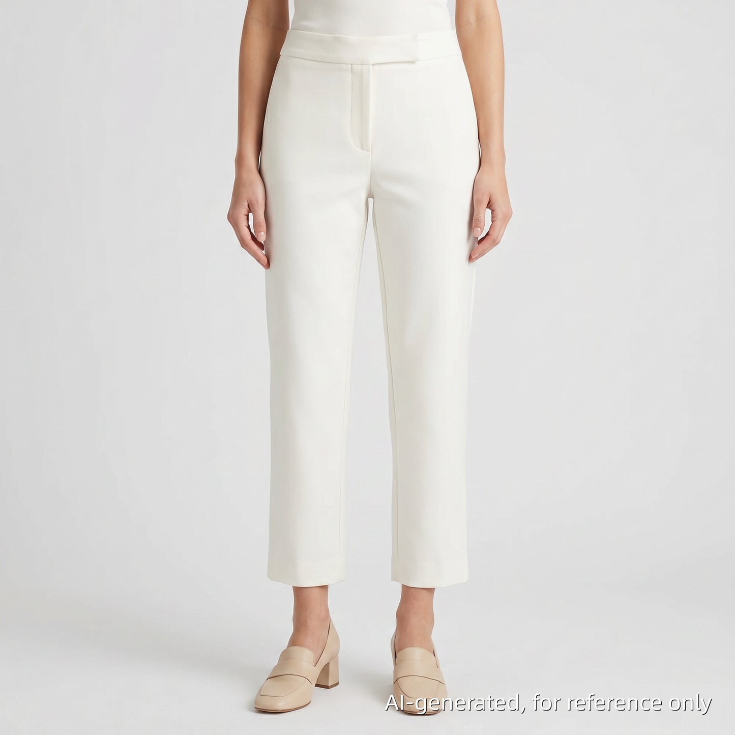 MaxMara Shine!  White Cropped Slim Trousers Size US 4