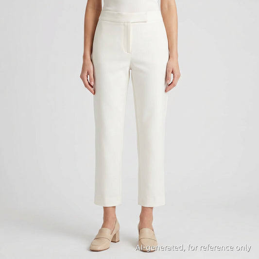 MaxMara Shine!  White Cropped Slim Trousers Size US 4