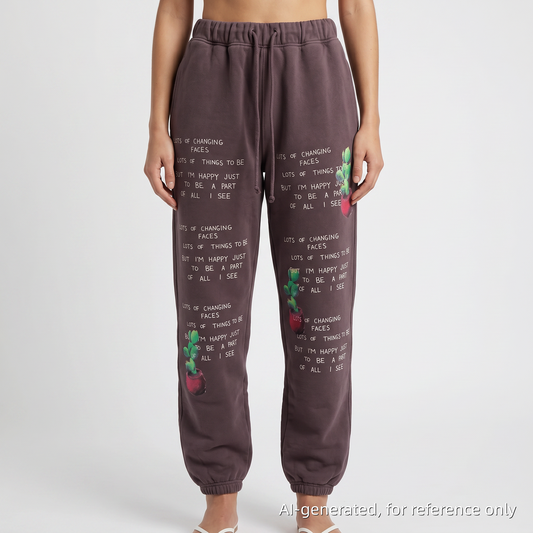 Camp High Collective Purple Graphic Sweatpants Size S
