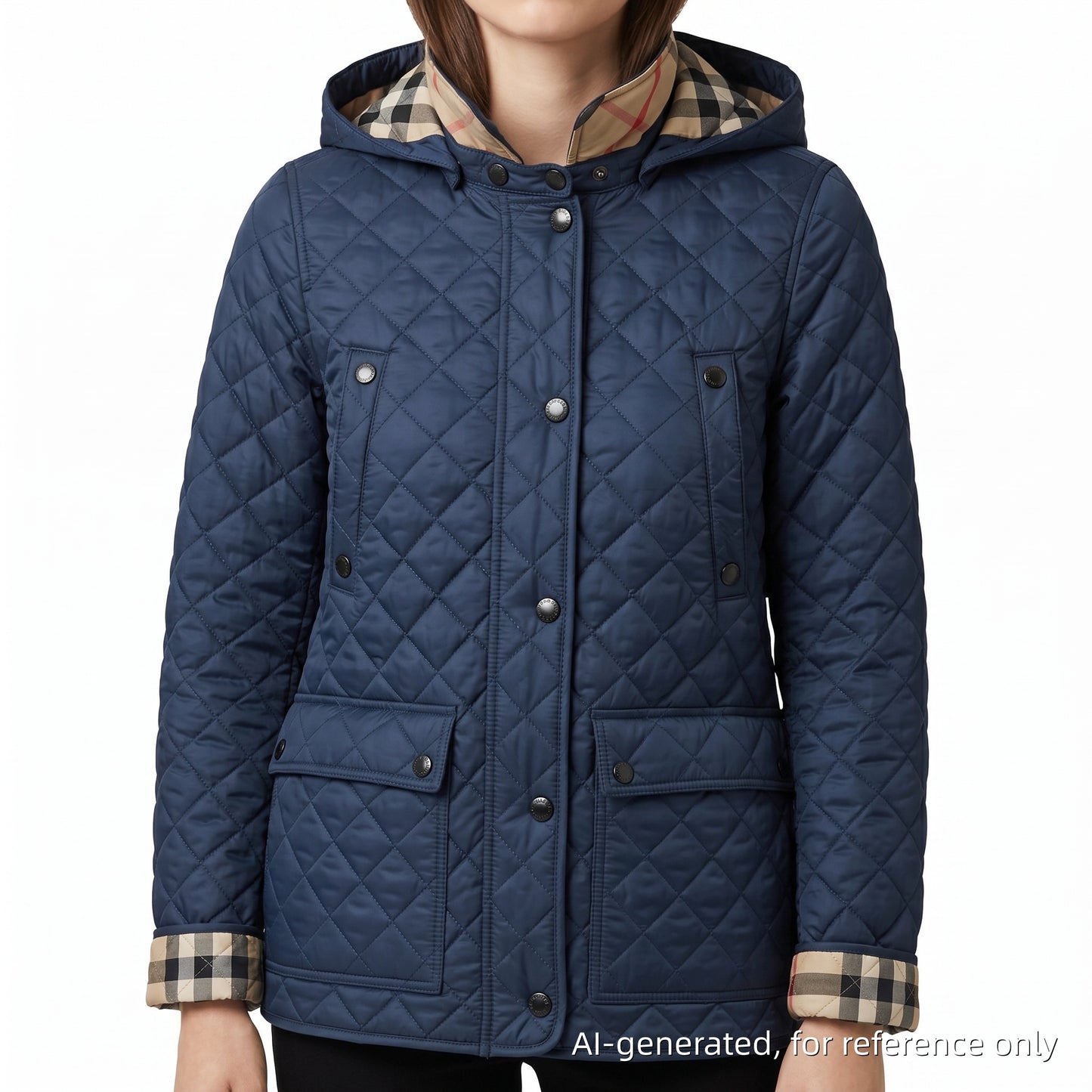 Burberry Kids Quilted Jacket 14Y (164cm) Navy Blue