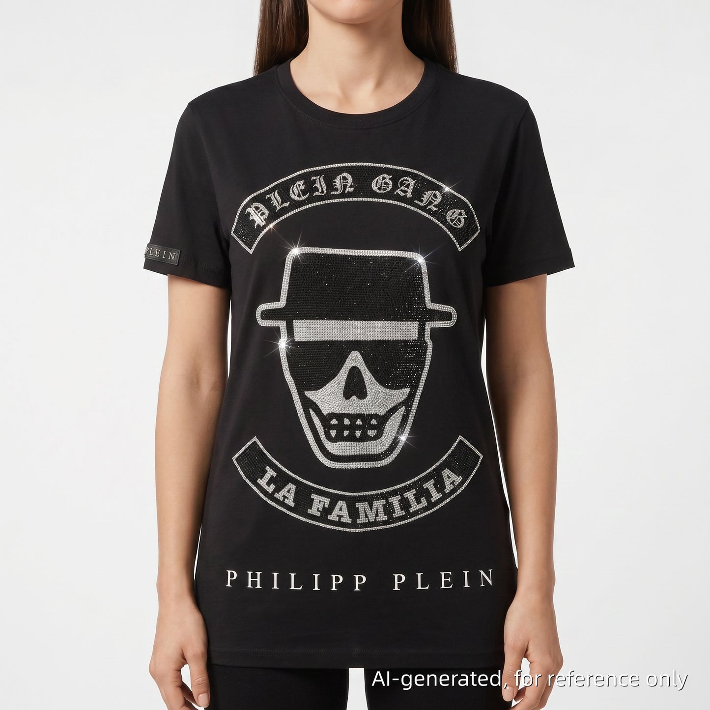 Philipp Plein Skull Embellished T-Shirt Size M