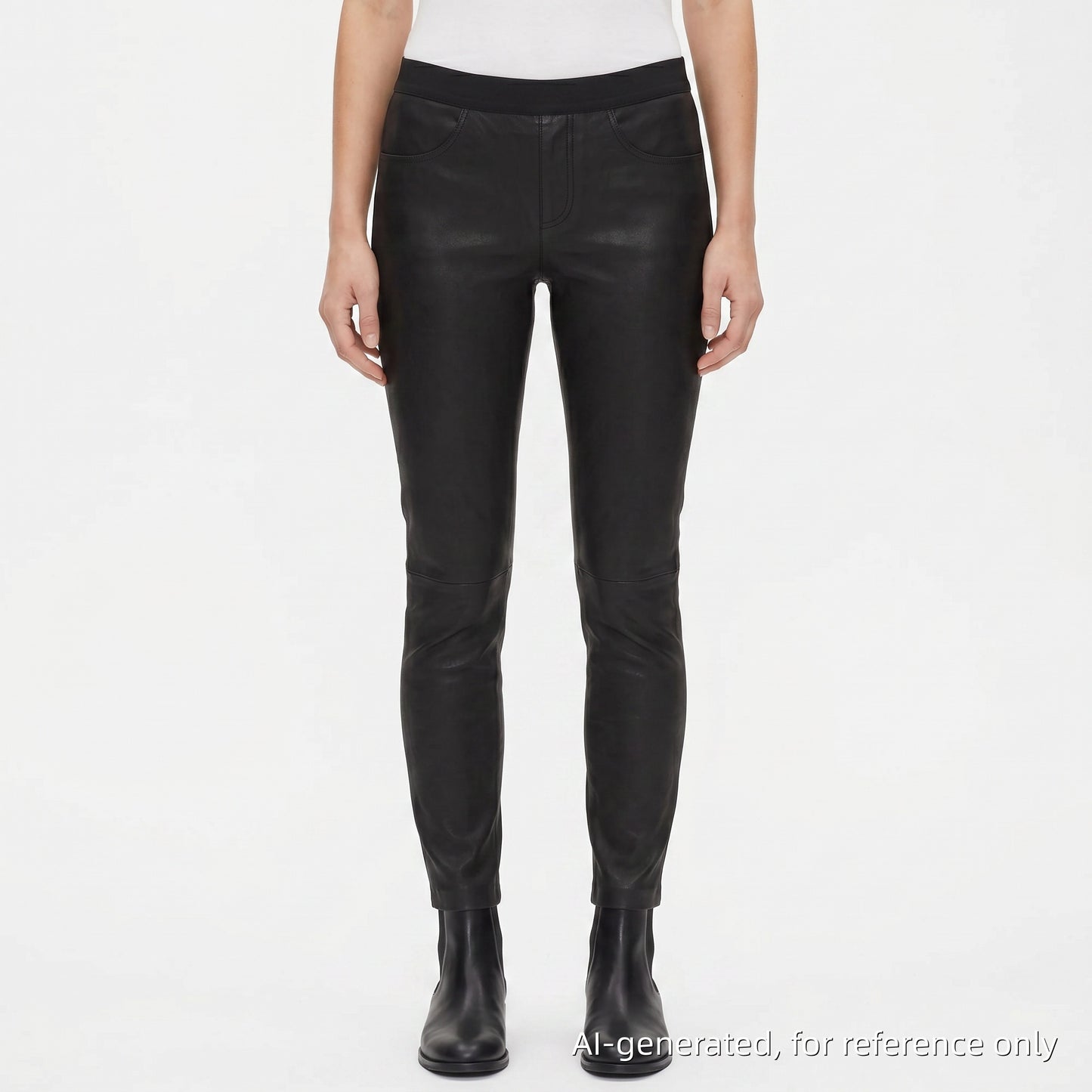 Helmut Lang Dark Brown Leather Slim Ankle Pants Size 00