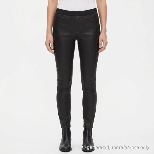 Helmut Lang Dark Brown Leather Slim Ankle Pants Size 00