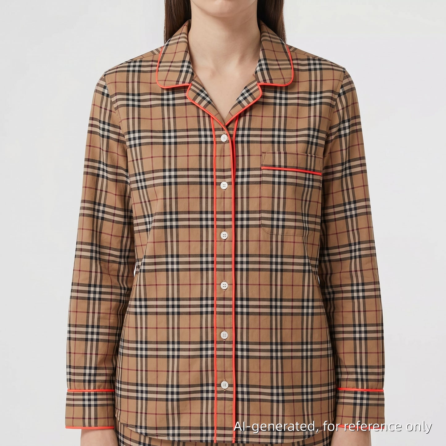 Burberry Nova Check Button-Up Shirt Size US 8